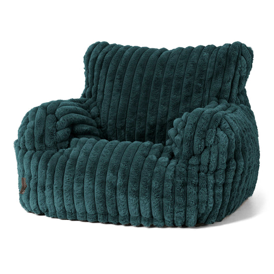 Josephine Bean Bag Armchair - Ultra Plush Cord Teal 01