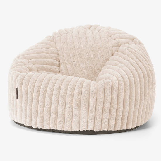 Classic Bean Bag Chair - Ultra Plush Cord Cream 01