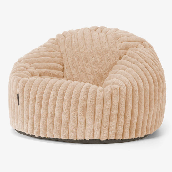 Classic Bean Bag Chair - Ultra Plush Cord Peach 01