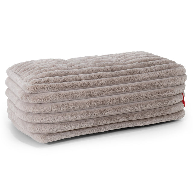 Large Footstool - Ultra Plush Cord Minky 01
