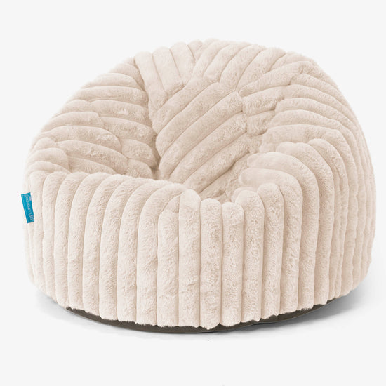 Classic Kids Bean Bag Chair 1-5 yr - Ultra Plush Cord Cream 01