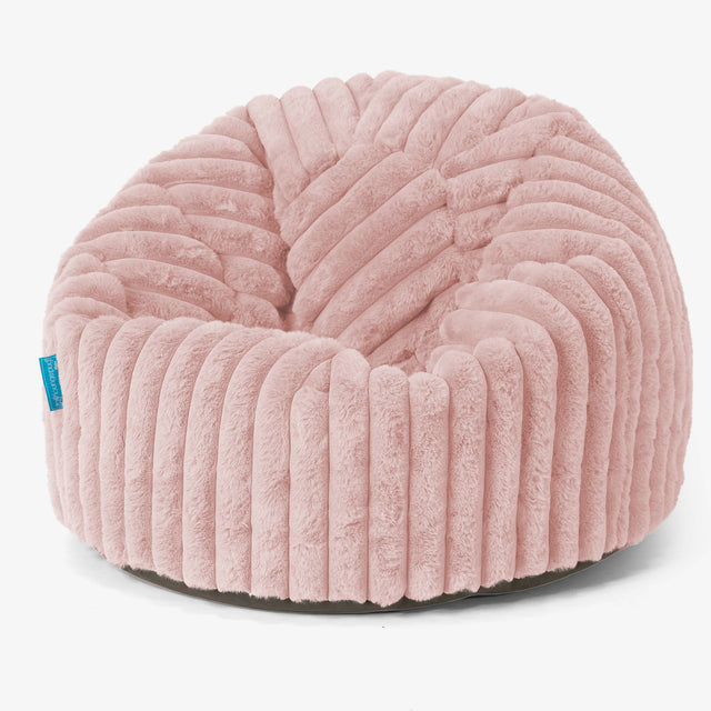 Classic Kids Bean Bag Chair 1-5 yr - Ultra Plush Cord Dusty Pink 01