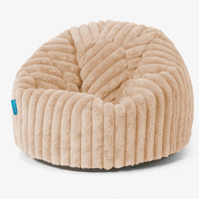 Classic Kids Bean Bag Chair 1-5 yr - Ultra Plush Cord Peach 01