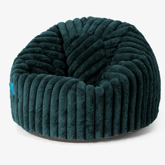 Classic Kids Bean Bag Chair 1-5 yr - Ultra Plush Cord Teal 01