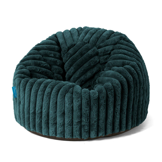 Classic Kids Bean Bag Chair 1-5 yr - Ultra Plush Cord Teal 01