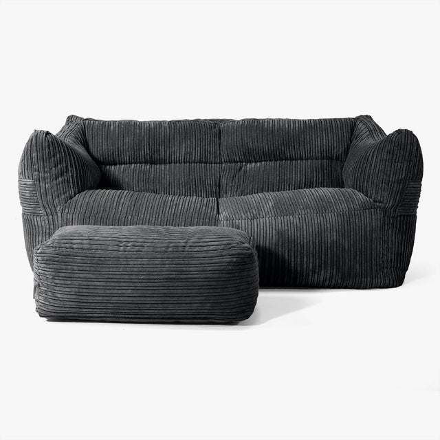 Victor Sofa Bean Bag - Cord Black 02