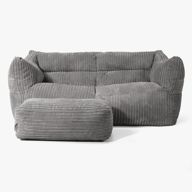 Victor Sofa Bean Bag - Cord Graphite Grey 02