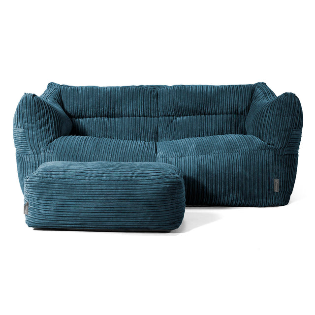 Victor Sofa Bean Bag - Cord Navy Blue 02