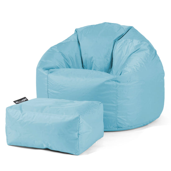 Outdoor Classic Bean Bag Chair - SmartCanvas™ Aqua Blue 02