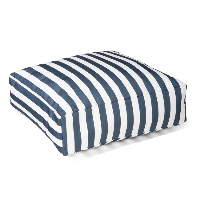 Outdoor Large Floor Cushion - Stripe Navy Blue 01