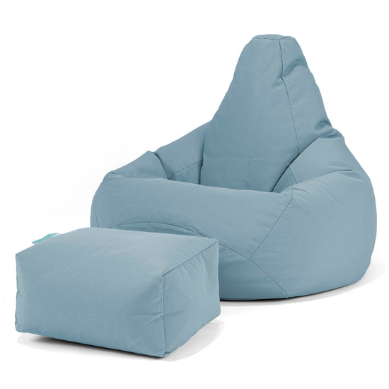 SoleiStorm™ Ultra 2000 h+ Outdoor Highback Bean Bag Chair - Olefin Baby Blue 01