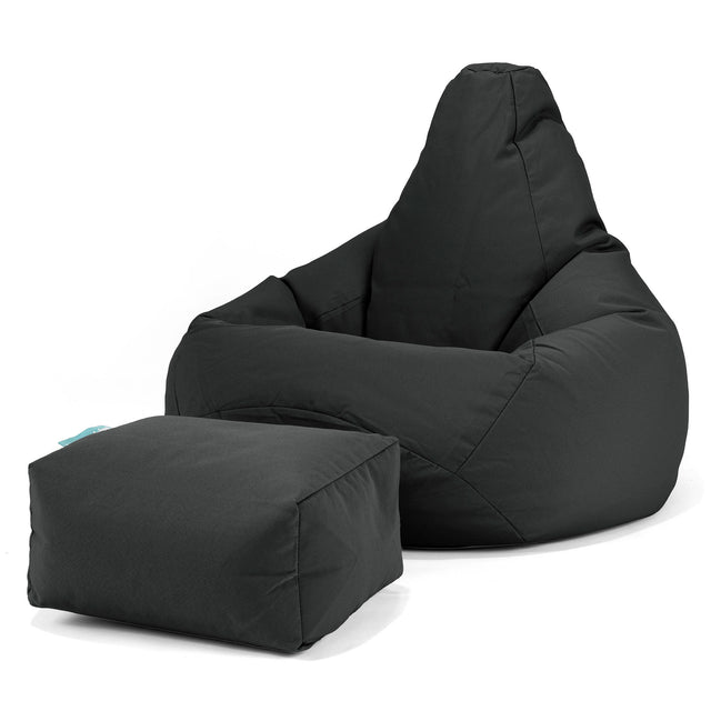 SoleiStorm™ Ultra 2000 h+ Outdoor Highback Bean Bag Chair - Olefin Black 01