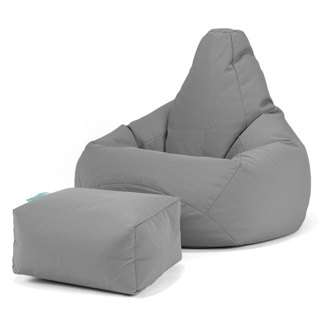 SoleiStorm™ Ultra 2000 h+ Outdoor Highback Bean Bag Chair - Olefin Mid Grey 01