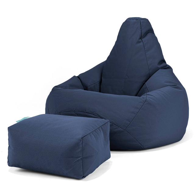 SoleiStorm™ Ultra 2000 h+ Outdoor Highback Bean Bag Chair - Olefin Navy 01