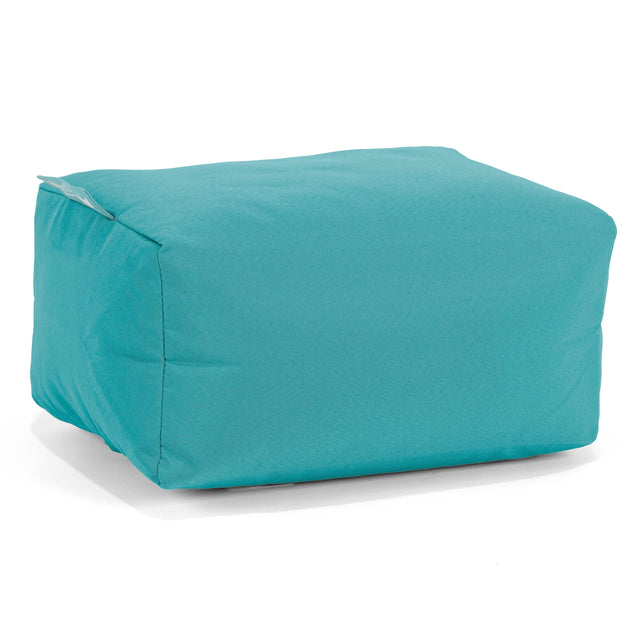 SoleiStorm™ Ultra 2000 h+ Outdoor Small Footstool - Olefin Aqua 01