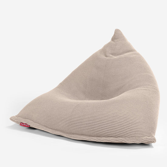 LOUNGE PUG ELLOS KNIT GAMING Bean Bag Lounger Pod Beanbag CREAM