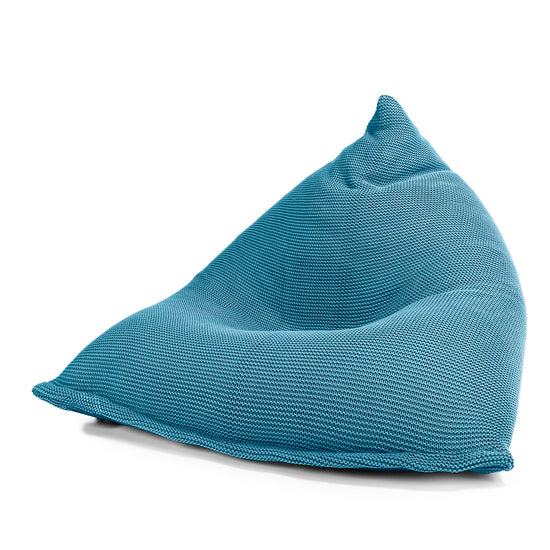 LOUNGE PUG ELLOS KNIT GAMING Bean Bag Lounger Pod Beanbag PETROL BLUE