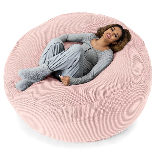 LOUNGE PUG ELLOS KNIT GIANT Bean Bag SOFA MEGA MAMMOTH Beanbag BABY PINK