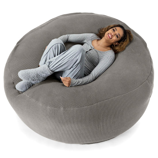 LOUNGE PUG ELLOS KNIT GIANT Bean Bag SOFA MEGA MAMMOTH Beanbag GRAPHITE GREY
