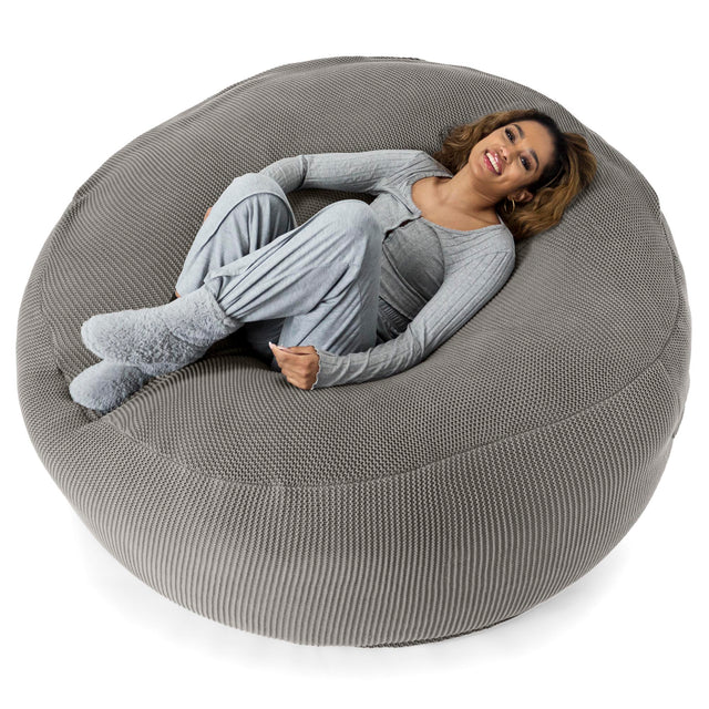 LOUNGE PUG ELLOS KNIT GIANT Bean Bag SOFA MEGA MAMMOTH Beanbag GRAPHITE GREY
