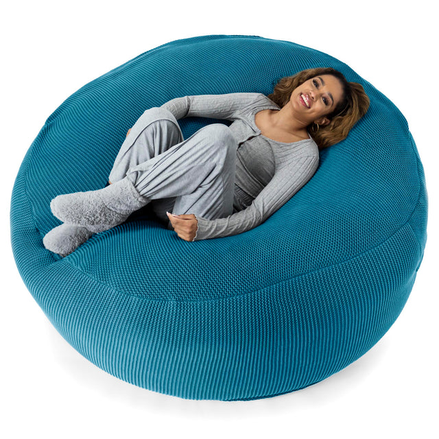 LOUNGE PUG ELLOS KNIT GIANT Bean Bag SOFA MEGA MAMMOTH Beanbag PETROL BLUE