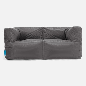 2 Seater Modular Sofa Outdoor Bean Bag - SmartCanvas™ Graphite Grey 01