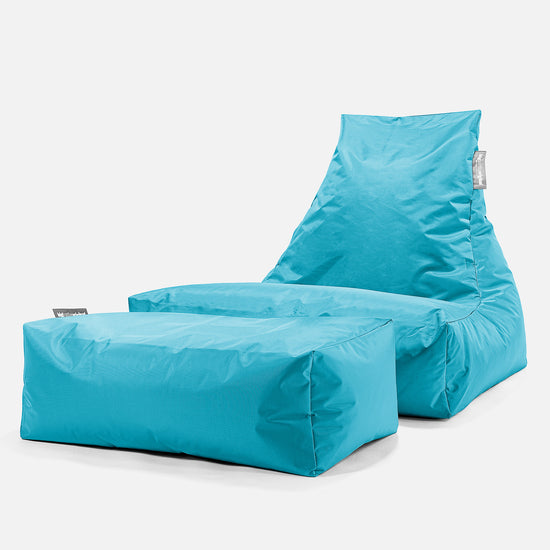 Lounger Beanbag - SmartCanvas™ Aqua Blue 02