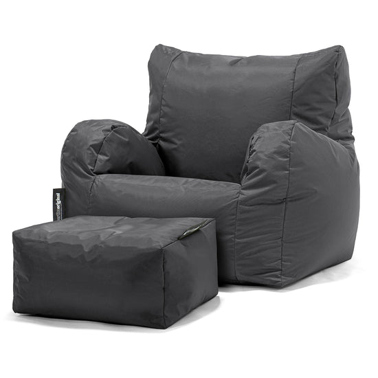 Garden Bean Bag Armchair - SmartCanvas™ Graphite Grey 02