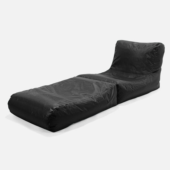 2 in 1 Garden Sun Lounger Bean Bag - SmartCanvas™ Black 02