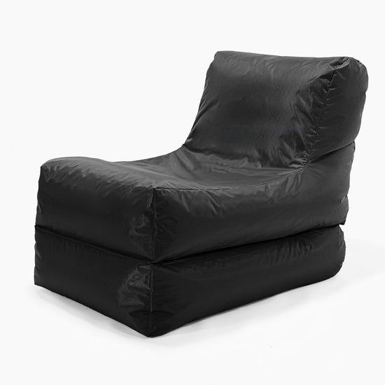 2 in 1 Garden Sun Lounger Bean Bag - SmartCanvas™ Black 03