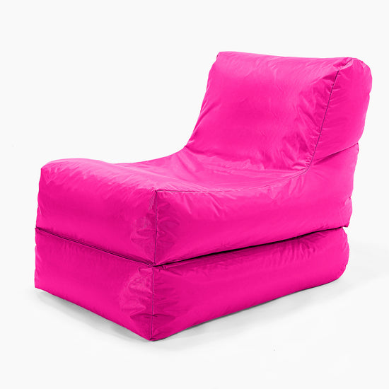 2 in 1 Garden Sun Lounger Bean Bag - SmartCanvas™ Cerise Pink 03