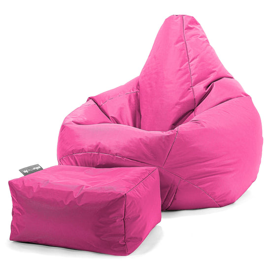 Outdoor Highback Bean Bag Chair - SmartCanvas™ Cerise Pink 02