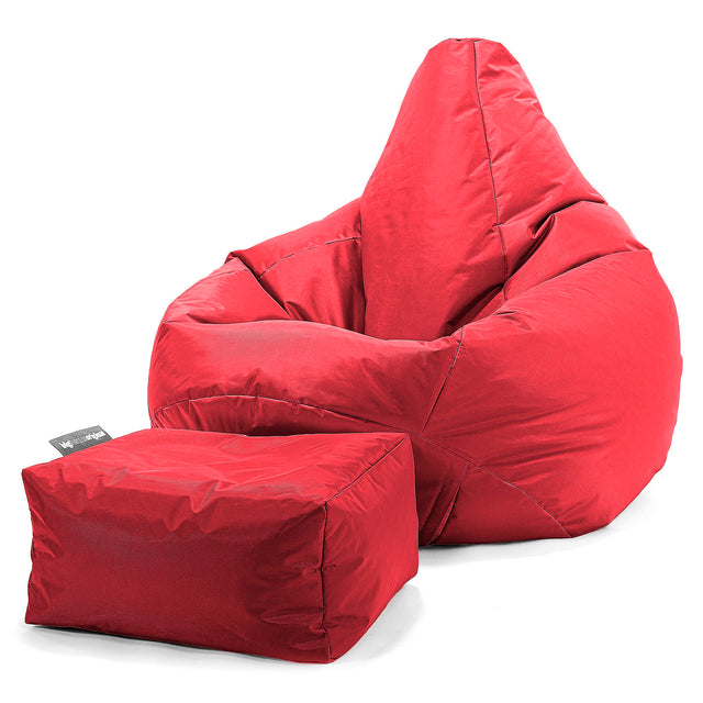 Outdoor Highback Bean Bag Chair - SmartCanvas™ Red 02