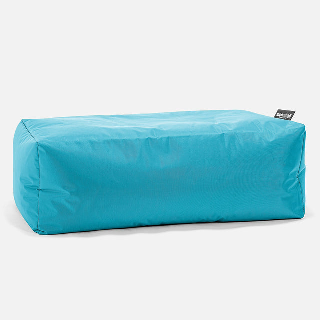 Outdoor Large Footstool - SmartCanvas™ Aqua Blue 01