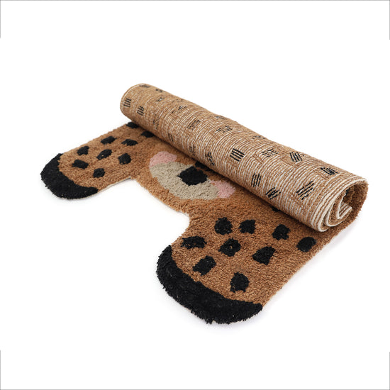 Children's Little Cheetah Shaggy Rug 03