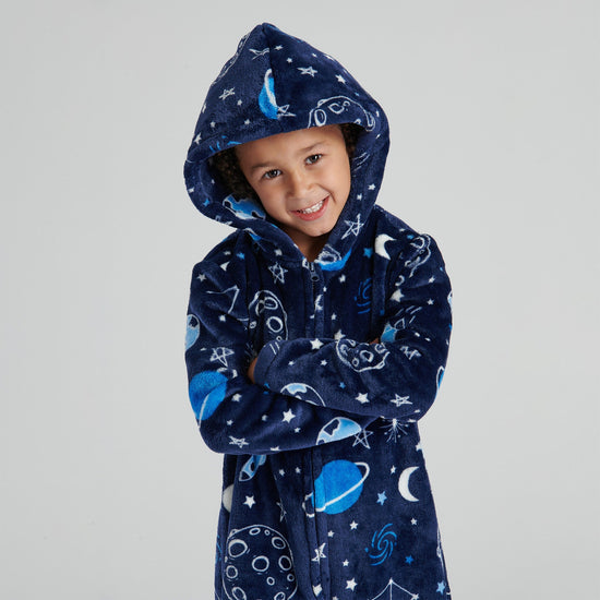 Children's Space Printed Fleece Onesie 03