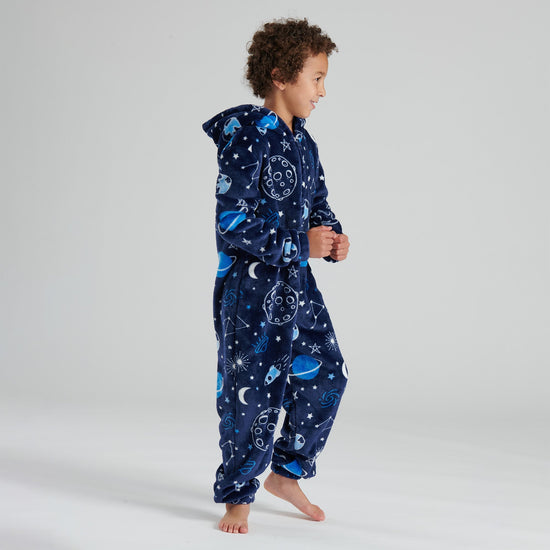 Children's Space Printed Fleece Onesie 04