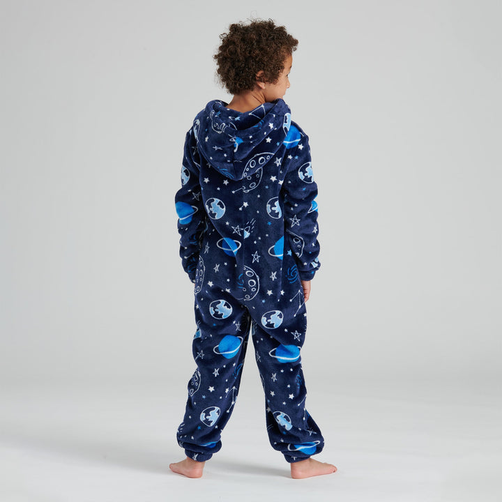 Children's Space Printed Fleece Onesie 05