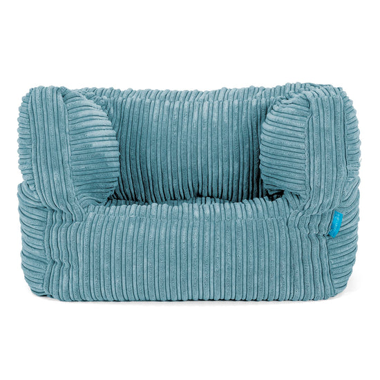 Albert Children's Bean Bag Armchair for Toddlers 1-3 yr - Cord Aegean Blue 01