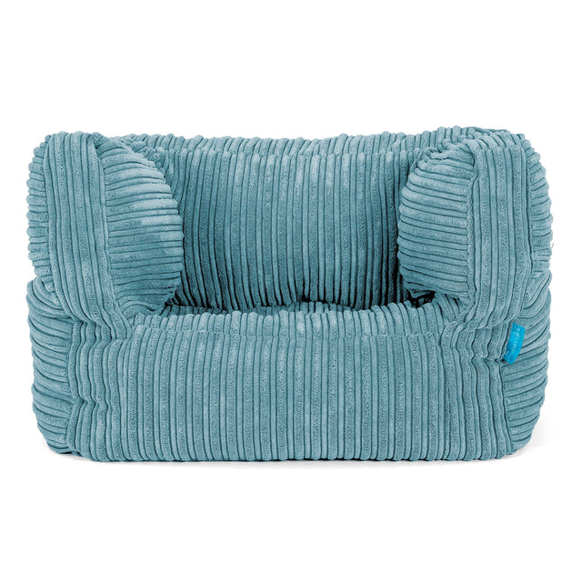 Albert Children's Bean Bag Armchair for Toddlers 1-3 yr - Cord Aegean Blue 01