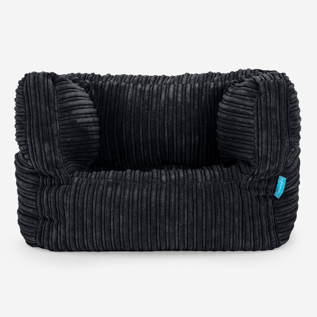 Albert Children's Bean Bag Armchair for Toddlers 1-3 yr - Cord Black 01