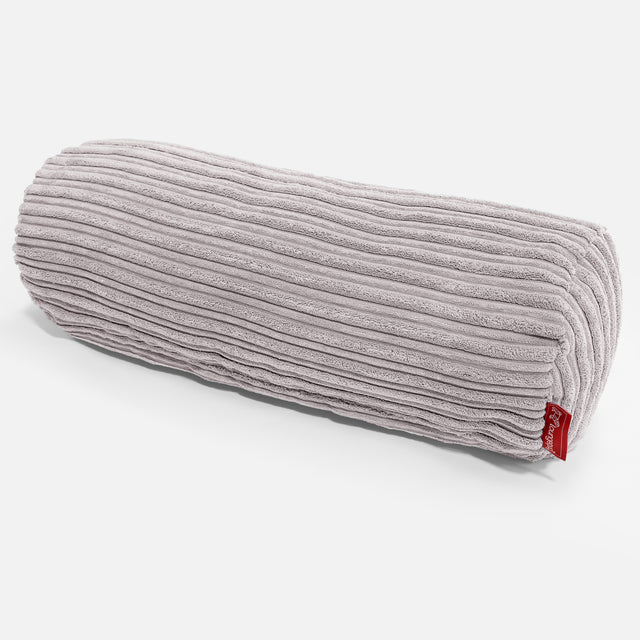 Bolster Scatter Cushion 20 x 55cm - Cord Aluminium Silver 01