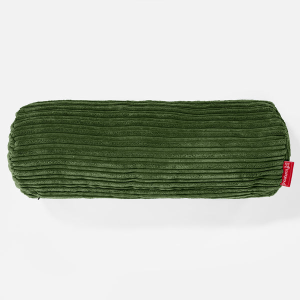 Bolster Scatter Cushion 20 x 55cm - Cord Forest Green 01