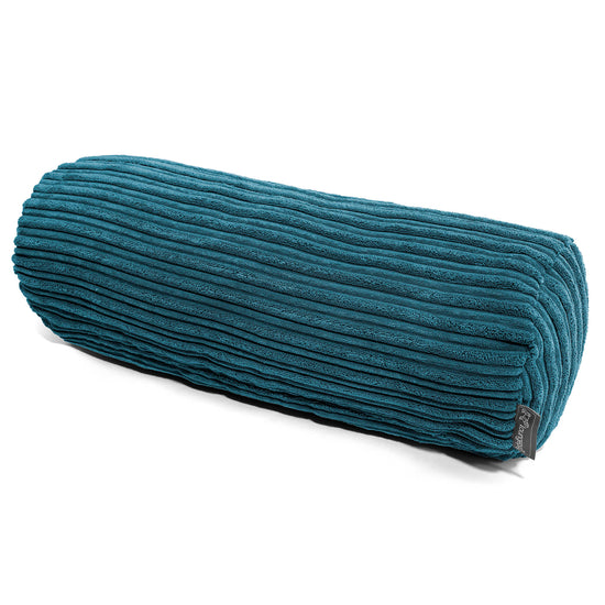 Bolster Scatter Cushion 20 x 55cm - Cord Teal Blue 01