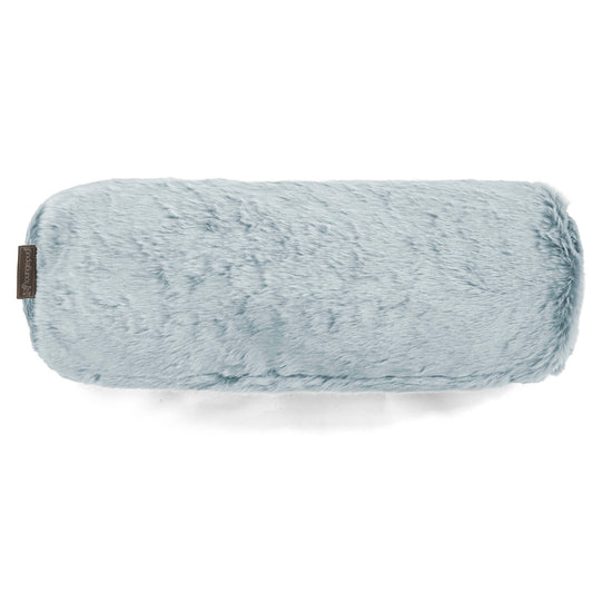 Bolster Scatter Cushion 20 x 55cm - Faux Rabbit Fur Dusty Blue 02