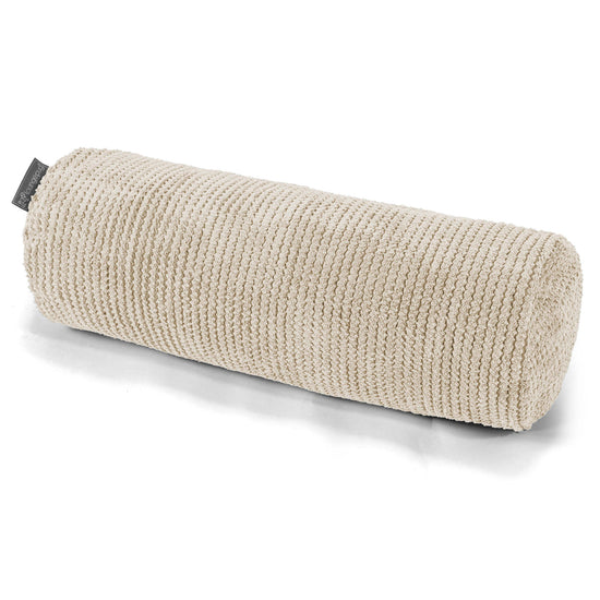 Bolster Scatter Cushion 20 x 55cm - Pom Pom Ivory 01