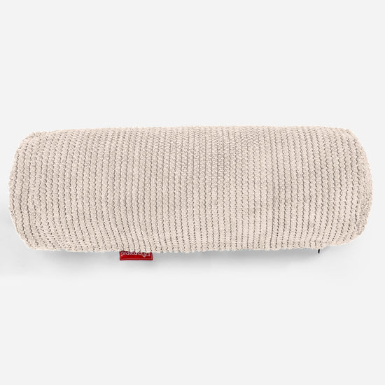 Bolster Scatter Cushion 20 x 55cm - Pom Pom Ivory 02