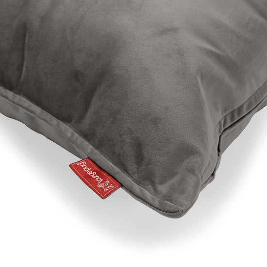 Bolster Throw Pillow Cover 20 x 55cm - Velvet Graphite Grey 03
