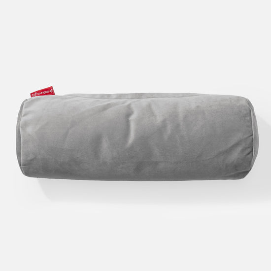 Bolster Throw Pillow Cover 20 x 55cm - Velvet Silver 02
