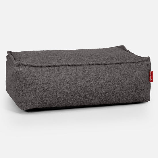 Large Footstool - Boucle Graphite Grey 01